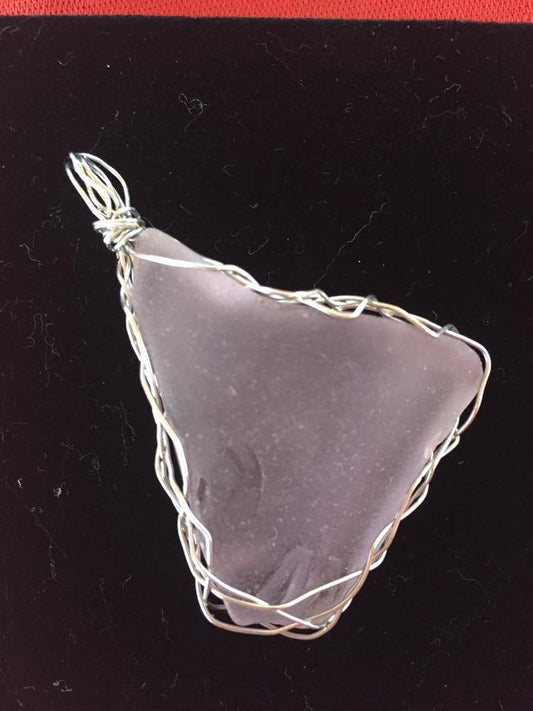 RARE Pink Beach Glass Pendant