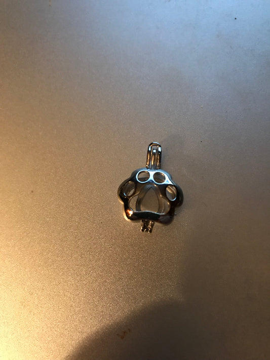 Paw pearl locket