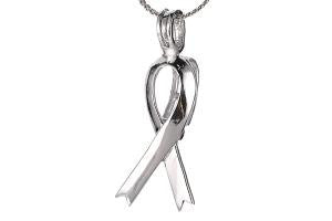 Silver Plated Ribbon of Hope