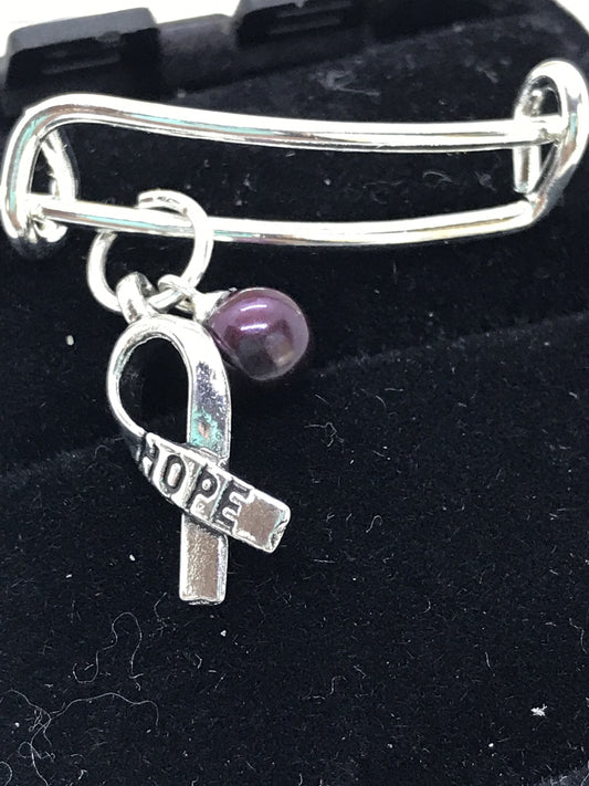 Ribbon of hope charm