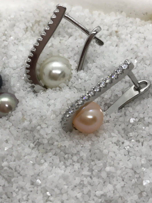 Silver Plated Balanced Hoops