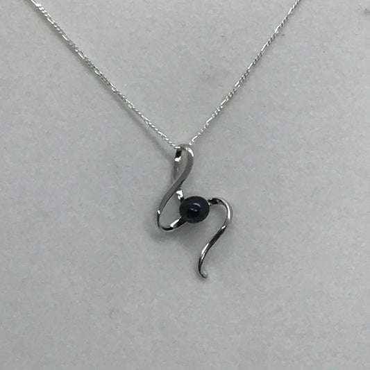 Silver S pendant