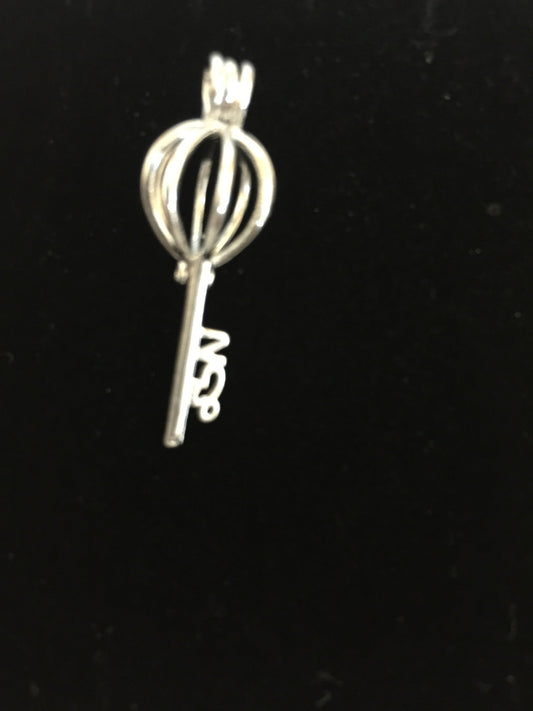 Silver Plated Love Key Cage